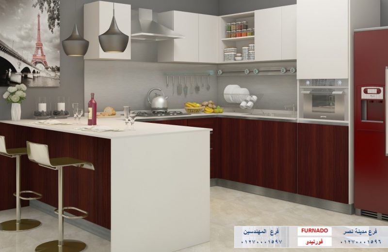 مطابخ مودرن احمر